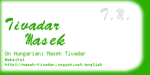 tivadar masek business card